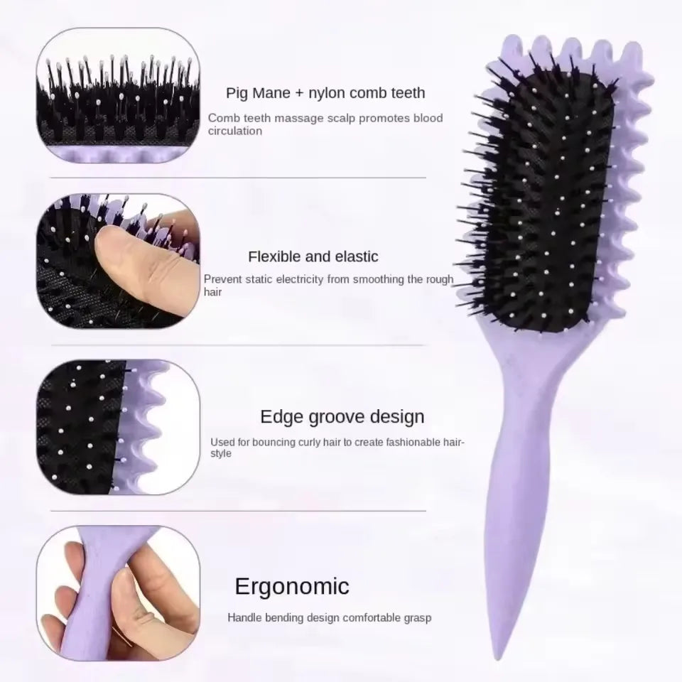 Pente de cabeleireiro para salão de beleza, pentes desembaraçadores profissionais para alisamento de cabelo, massageador de cour