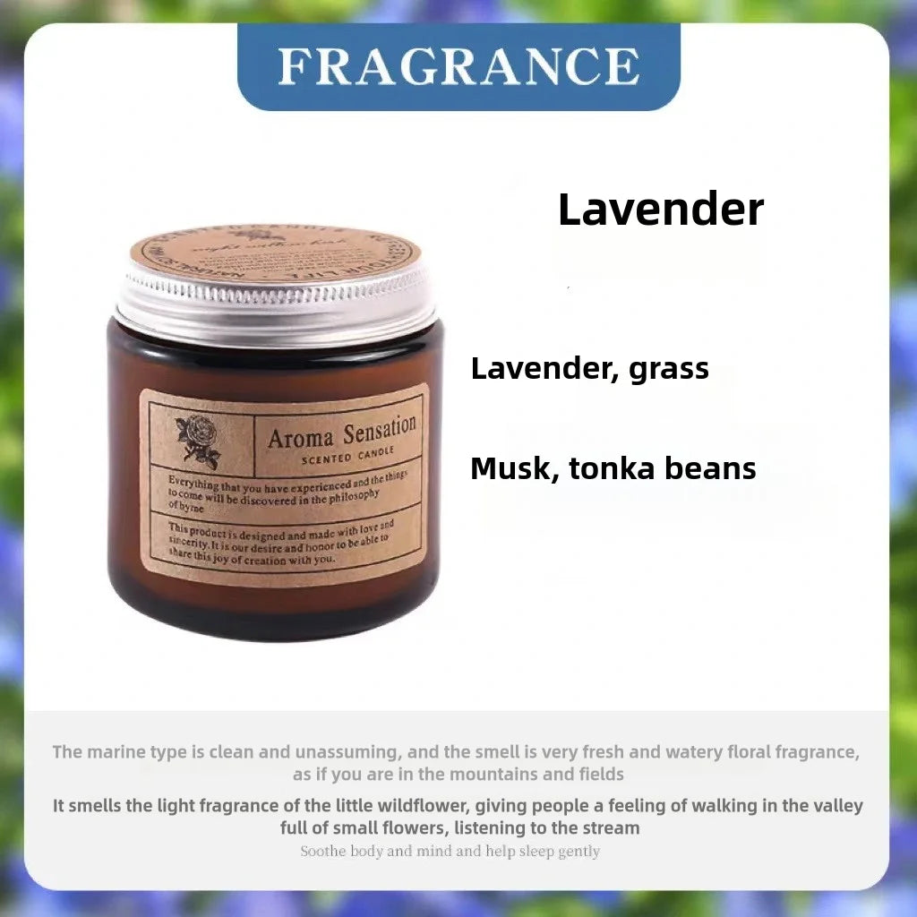 Bougie Parfumée Relaxante – Cire de Soja & Huiles Essentielles