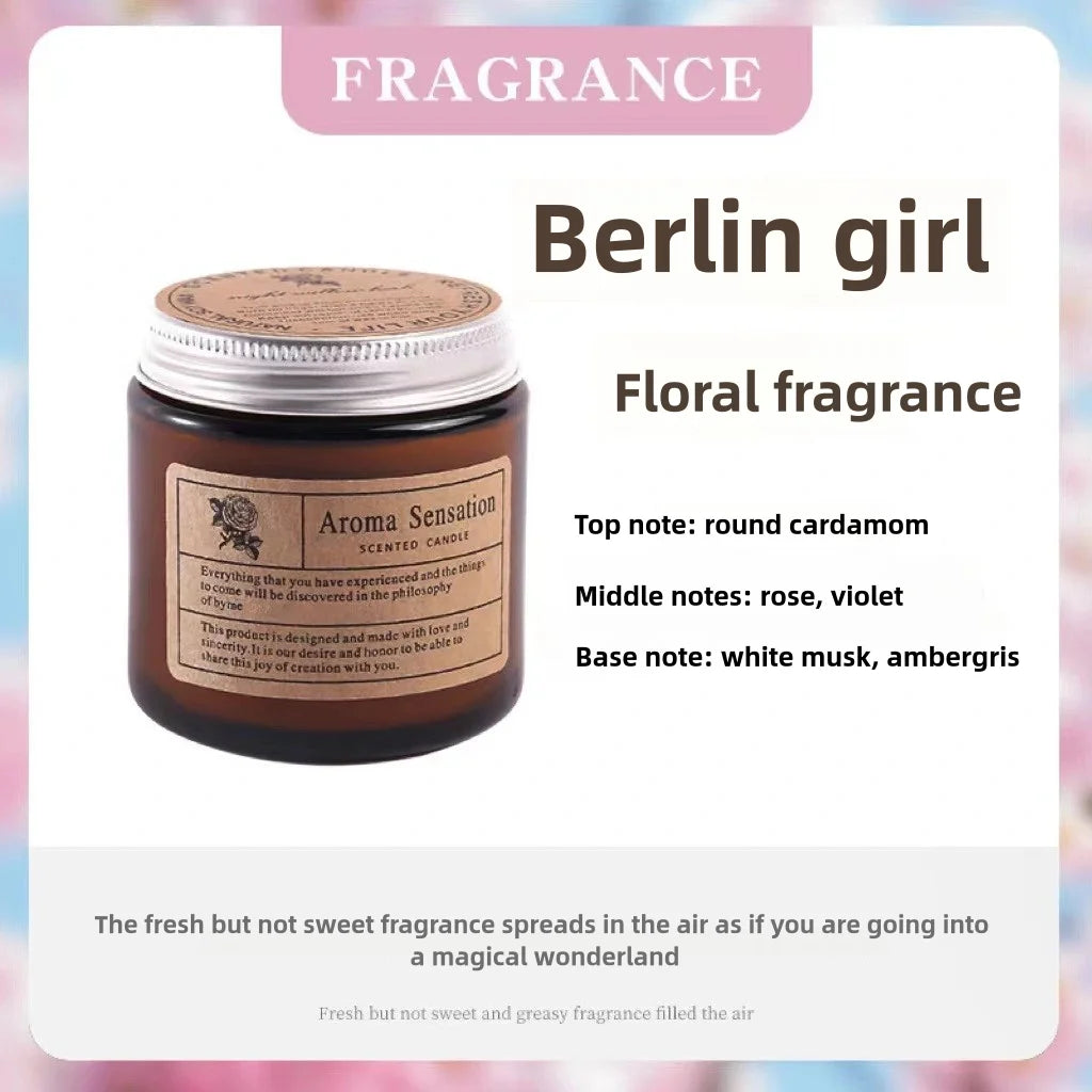 Bougie Parfumée Relaxante – Cire de Soja & Huiles Essentielles