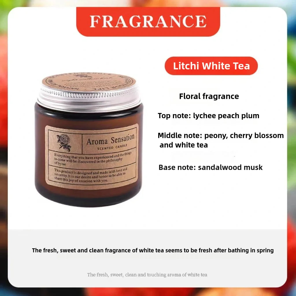 Bougie Parfumée Relaxante – Cire de Soja & Huiles Essentielles