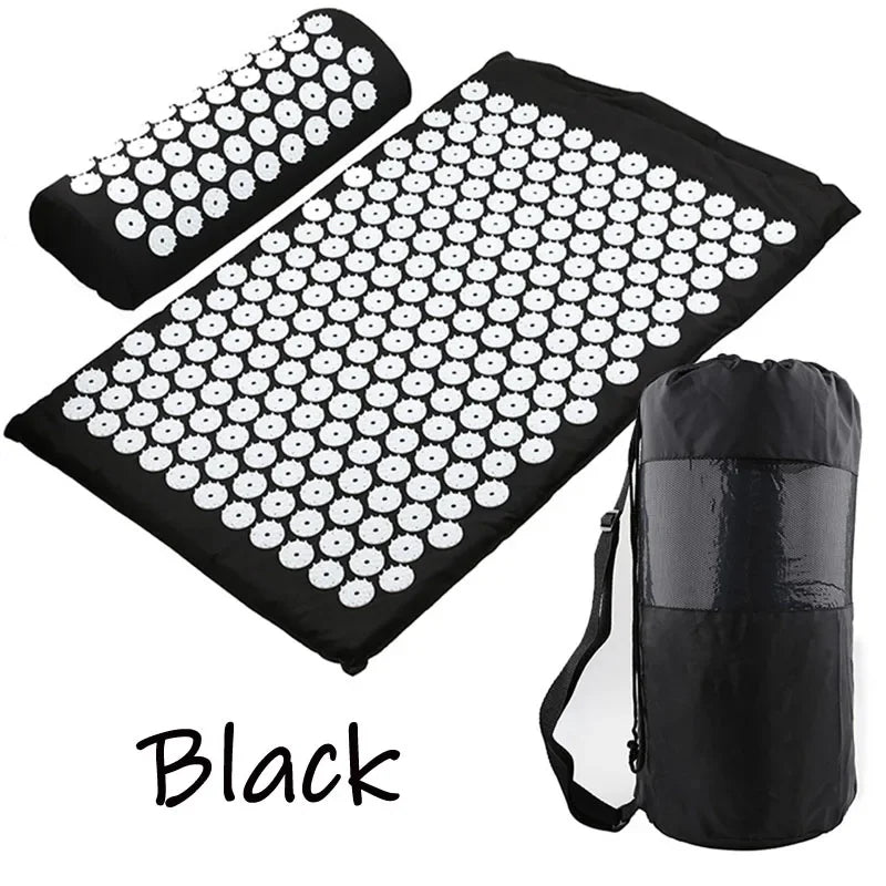 65*40cm Acupressure Mat Sensi Massage Mat Pillow Set applicator for Neck Foot Yoga Mat with Needle Back Cushion 2024 NEW