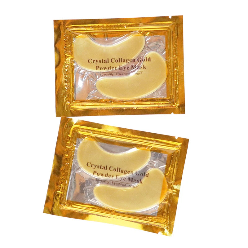 5/10/20/30 Pairs Crystal Gold Eye Patches Anti Dark Circles Remove Eye Bags Moisturizing Golden Collagen Eye Mask Skin Care Eyes