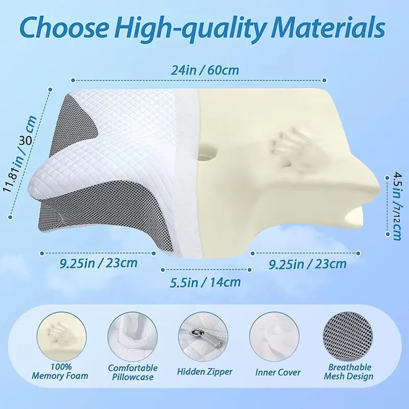 high pillows are taller and thicker, not deformed or collapsed, protecting the cervical spine and helping sleep memory pillow