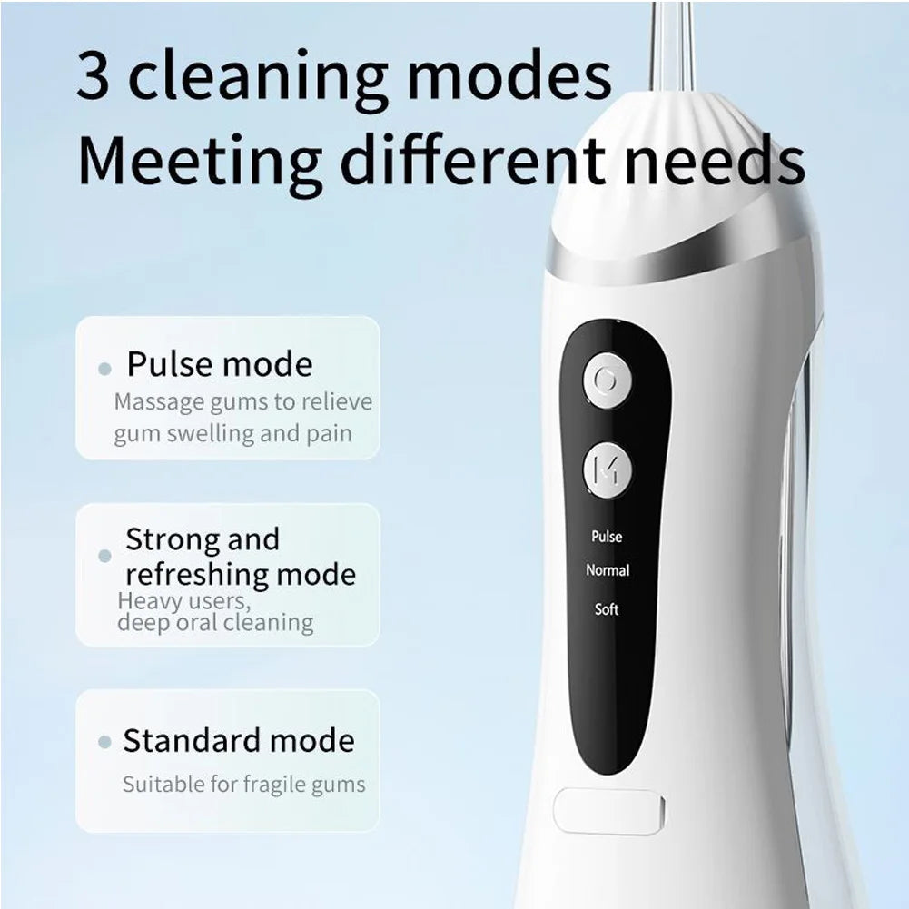 Oral Irrigator 3 Cleaning Modes Portable Rechargeable Waterproof IP65 Dental Water FlosserTeeth Whitening Jet Floss 200ML
