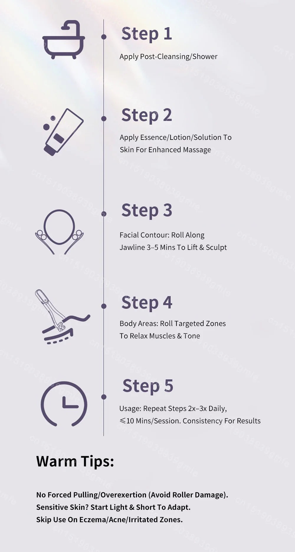 Roller Facial Massager Portable Multifunctional Promoting Face Absorption Relaxing Lifting Facial Massager Beauty Skincare Tools