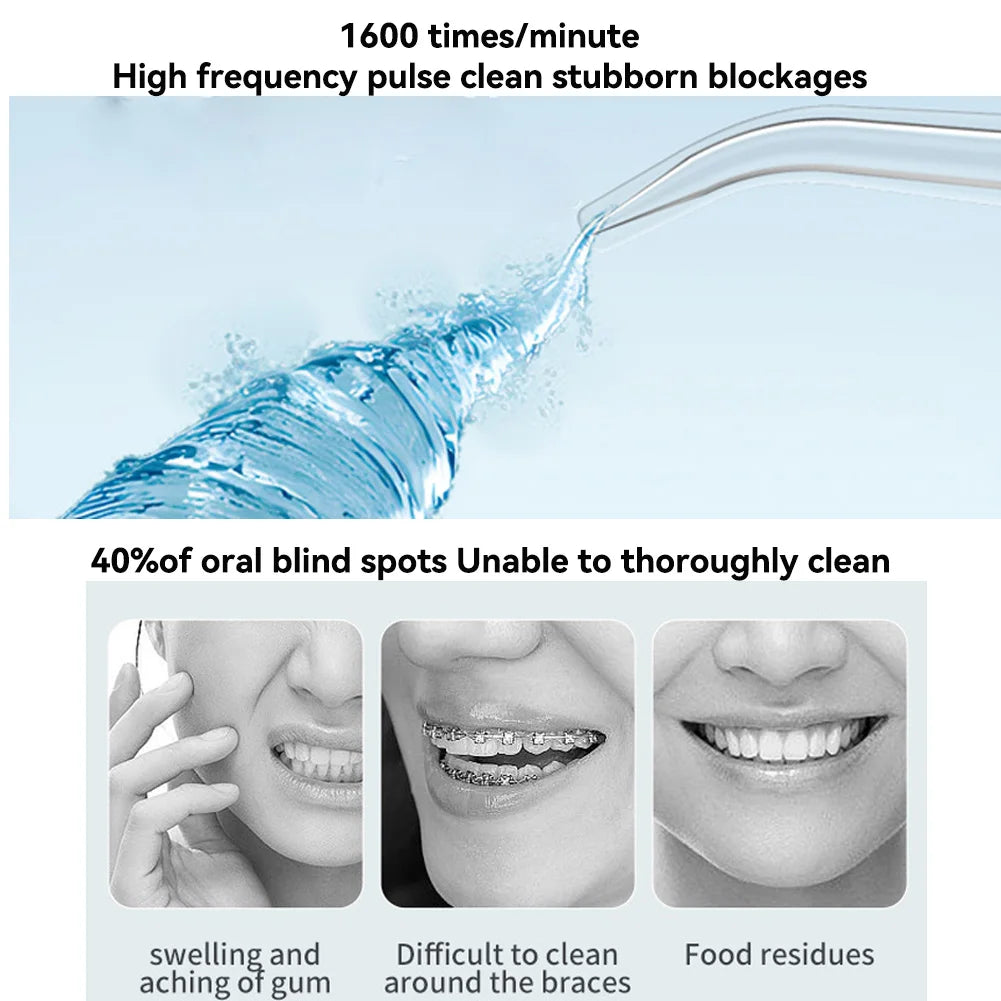 Oral Irrigator 3 Cleaning Modes Portable Rechargeable Waterproof IP65 Dental Water FlosserTeeth Whitening Jet Floss 200ML