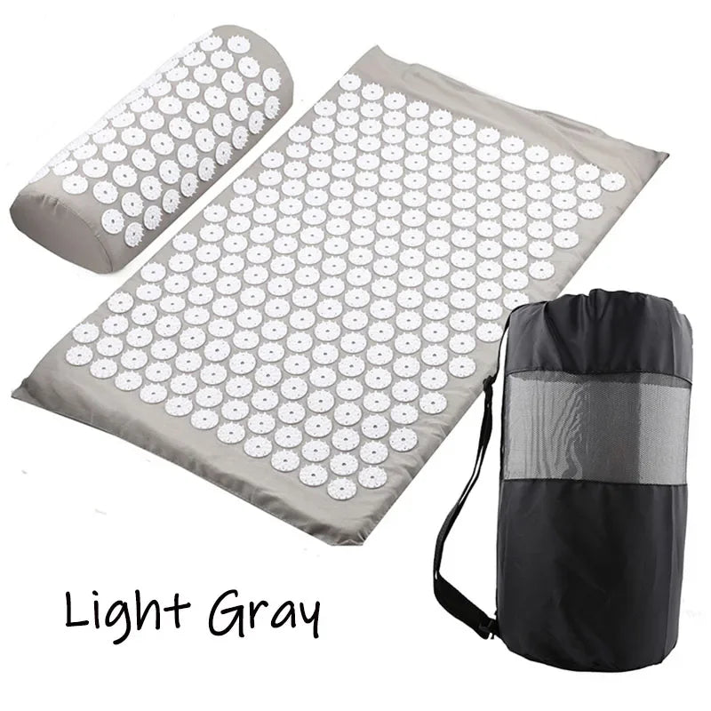 65*40cm Acupressure Mat Sensi Massage Mat Pillow Set applicator for Neck Foot Yoga Mat with Needle Back Cushion 2024 NEW