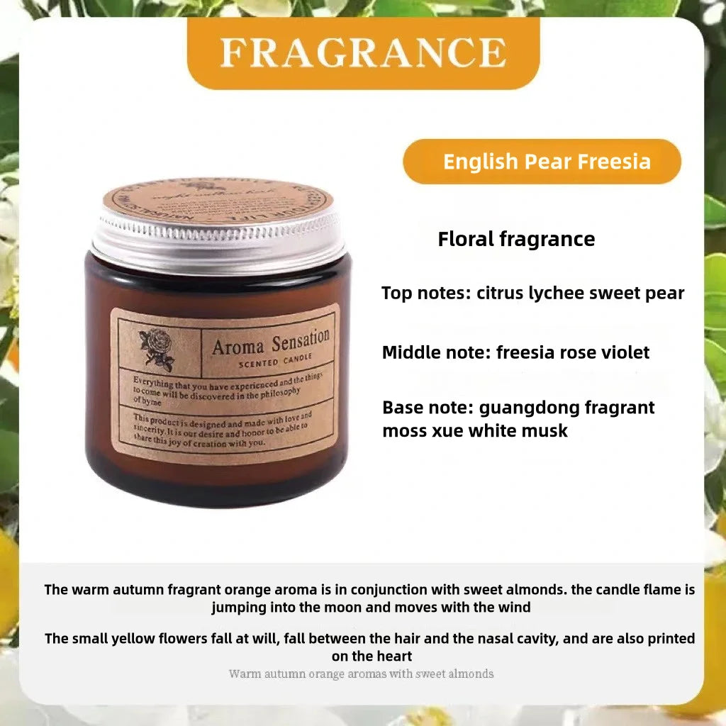 Bougie Parfumée Relaxante – Cire de Soja & Huiles Essentielles