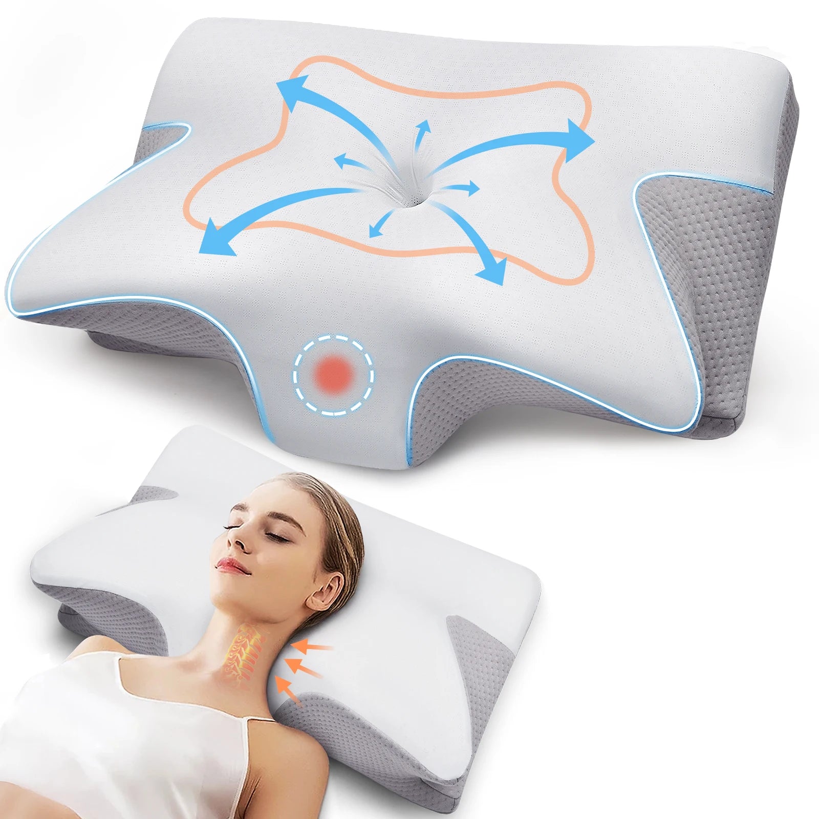 high pillows are taller and thicker, not deformed or collapsed, protecting the cervical spine and helping sleep memory pillow