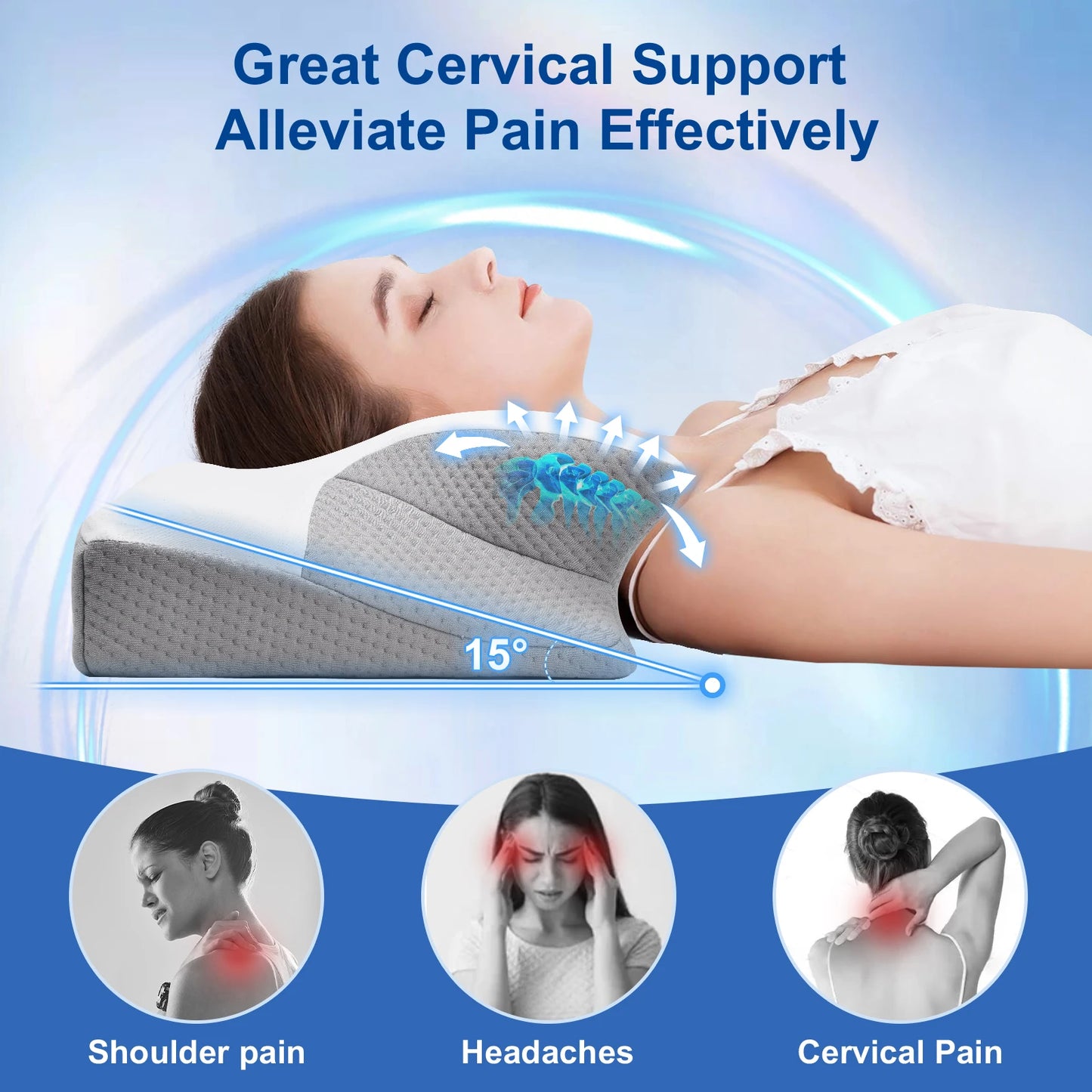 high pillows are taller and thicker, not deformed or collapsed, protecting the cervical spine and helping sleep memory pillow