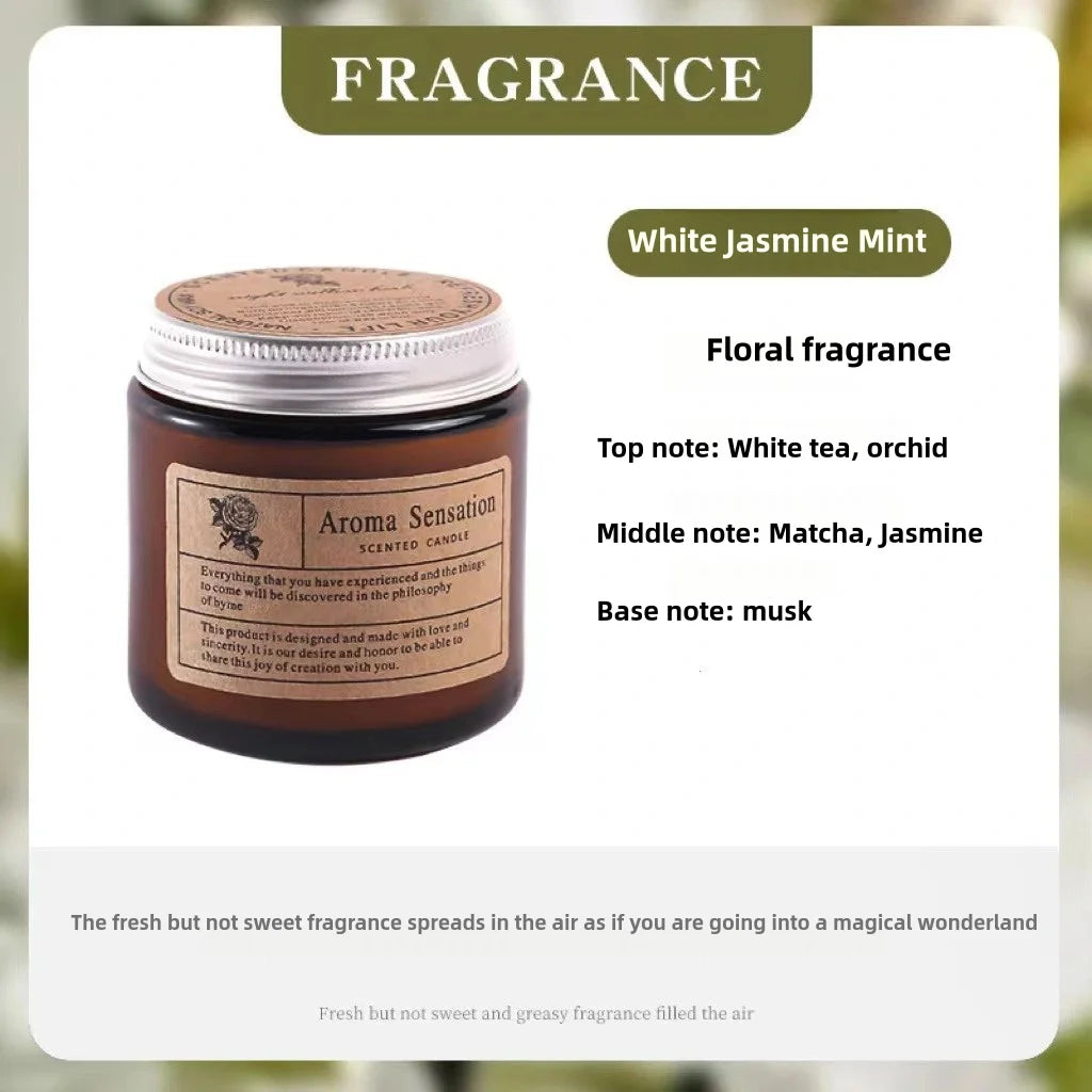 Bougie Parfumée Relaxante – Cire de Soja & Huiles Essentielles