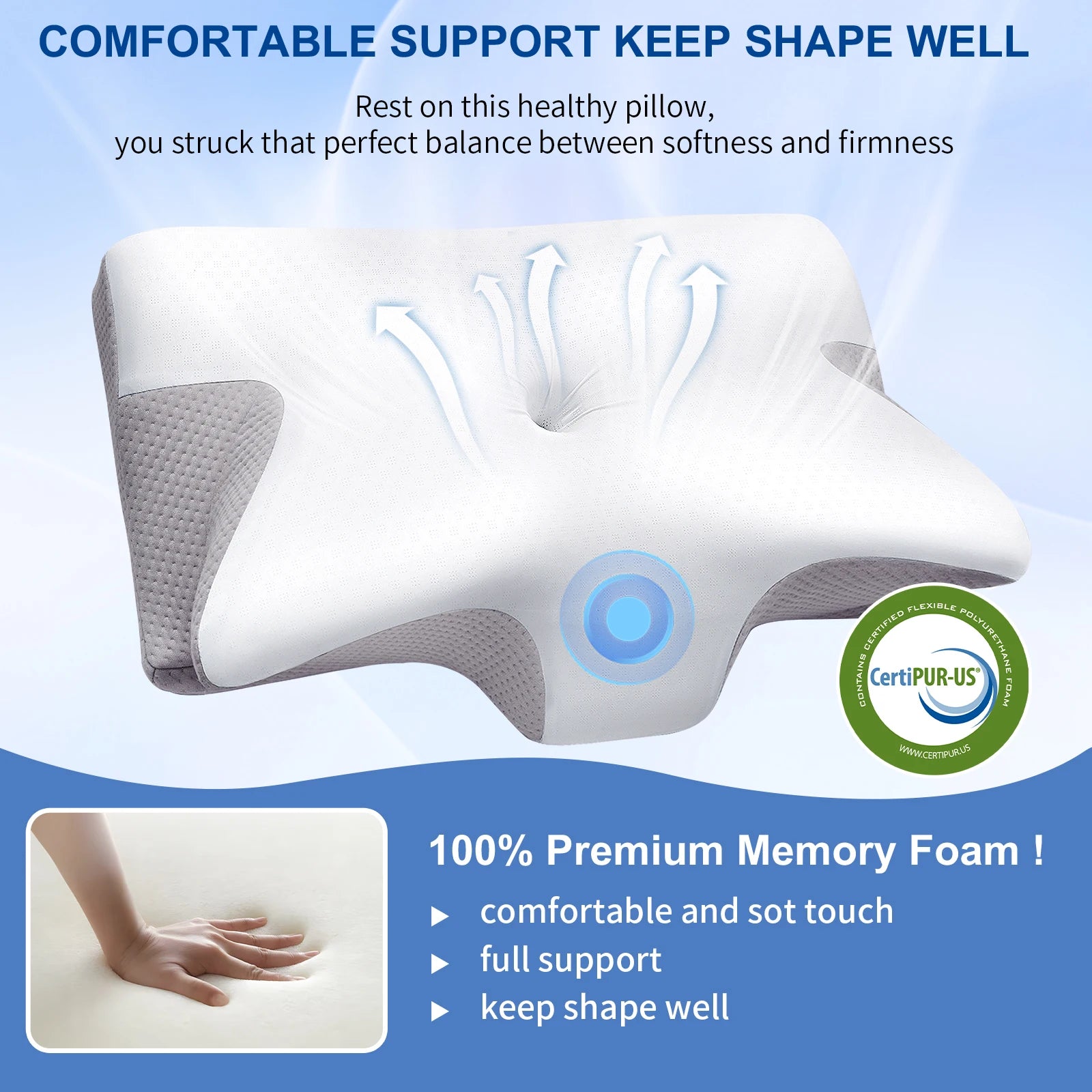 high pillows are taller and thicker, not deformed or collapsed, protecting the cervical spine and helping sleep memory pillow
